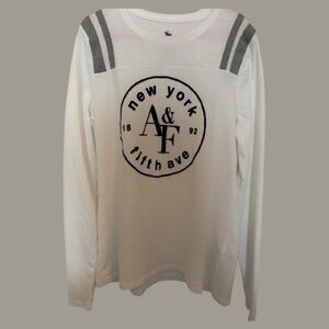 Abercrombie Girls White Long Sleeve Shirt 13/14